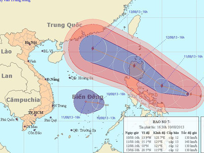 Siêu bão xuất hiện gần biển Đông