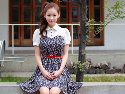 Váy liền cổ sơ mi dịu dàng cho bạn gái