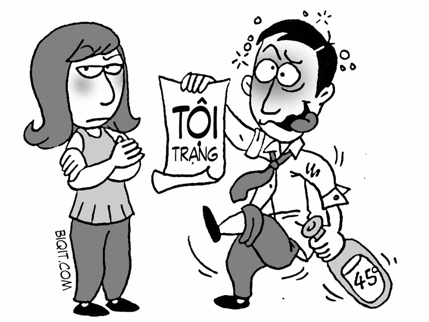 Mỗi lần có lỗi, em lại bị anh ấy... ghi sổ