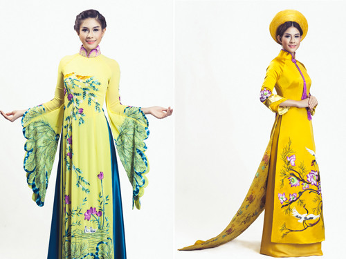 Hương Trâm duyên dáng với tà áo dài Việt