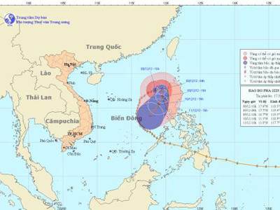 Bão số 9 có thể vào đất liền
