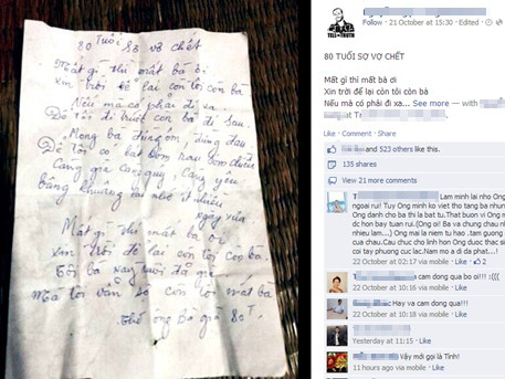 Xúc động thơ tình tặng vợ của cụ ông 80 tuổi