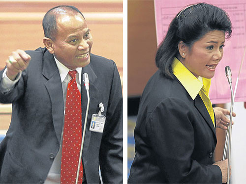 Ông Prasit Chaisrisa (trái) và bà Rangsima Rodrassami