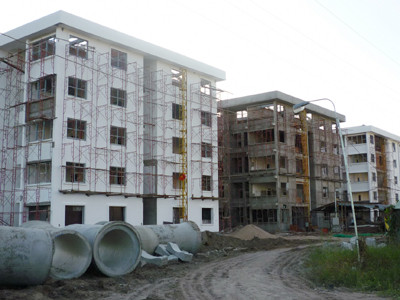 Công trình 5.000 chỗ ở cho sinh viên Đại học Cần Thơ dở dang chờ vốn Ảnh: Trường Ca