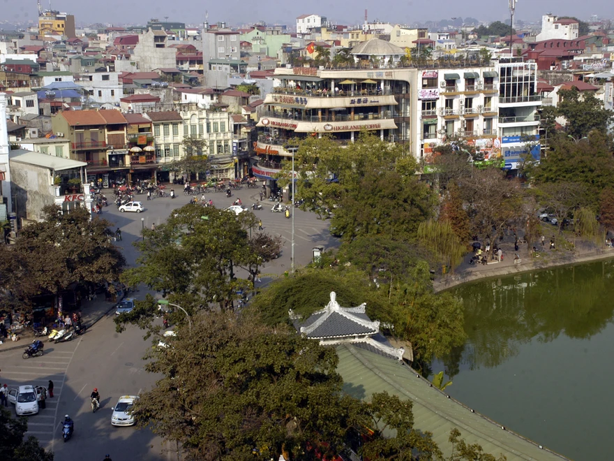 Một góc Hồ Gươm nhìn từ trên cao
