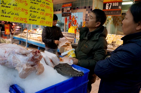 Giá các sản phẩm tại siêu thị Big C hầu như không thay đổi so với thời gian trước Tết