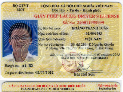 Phát hiện bằng lái xe thẻ nhựa bị làm giả