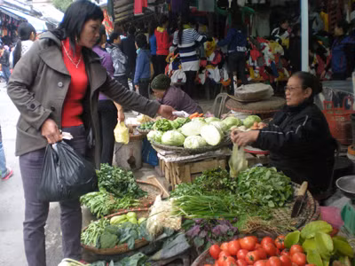 Chỉ qua vài ngày rét đậm, giá rau xanh tại chợ Mễ Trì Thượng (Từ Liêm, Hà Nội) đã tăng từ 30-50%