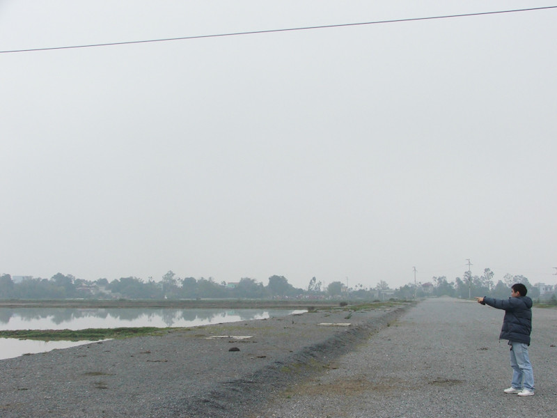 Khu ruộng của ông Ngọc đã bị thu hồi làm đường Ảnh: Minh Lê