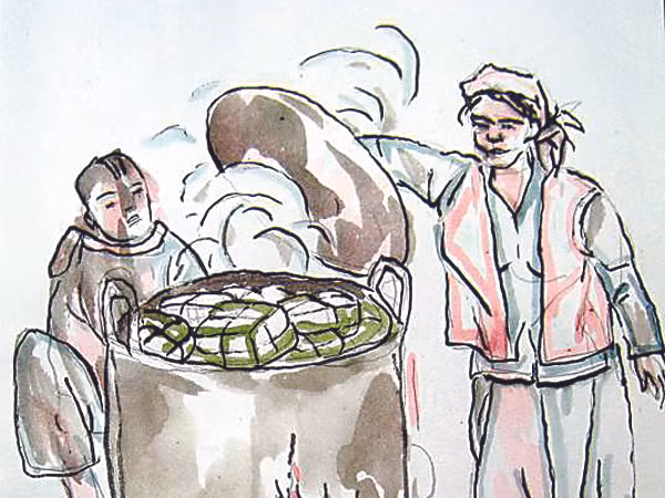 Trống rung, kiềng bạc, áo trăng đầm (Tết)