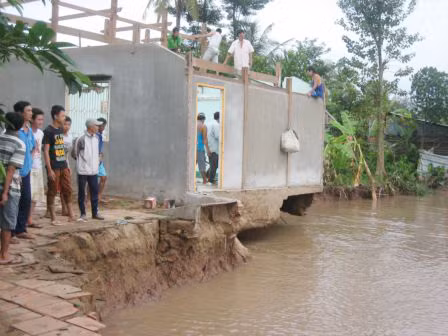 Đê bao sạt lở nhấn chìm 200 ha lúa