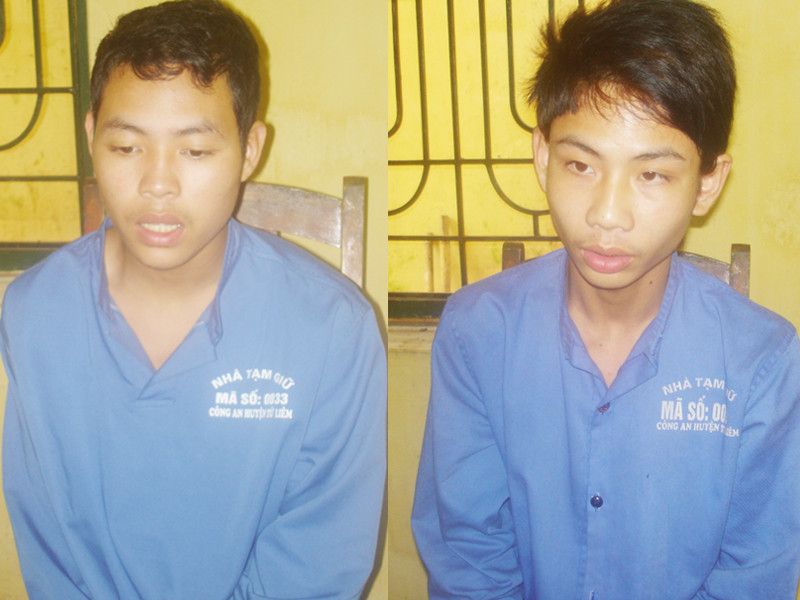 Trần Mạnh Hùng và Trần Văn Lợi tại cơ quan điều tra