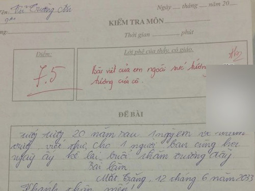 Bài văn 'vượt sức tưởng tượng'