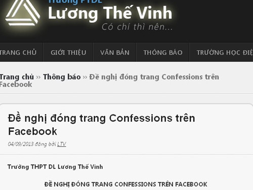 Thầy Văn Như Cương yêu cầu đóng cửa trang 'thú tội' của trường Lương Thế Vinh
