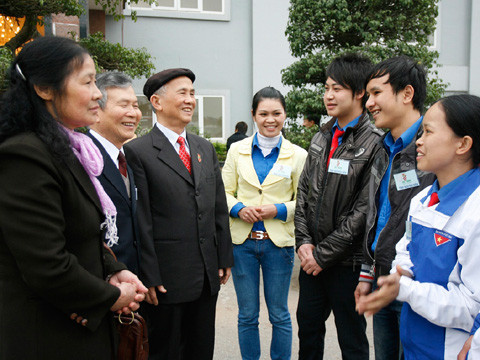 Cán bộ Đoàn các thời kỳ học tập tại Học viện TTN. Ảnh: B.Đ