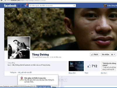 Nhái facebook của người nổi tiếng