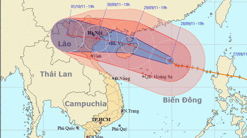 Đêm nay, bão số 5 vào Vịnh Bắc bộ