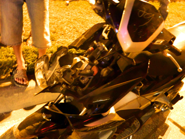 Chiếc xe bị tai nạn