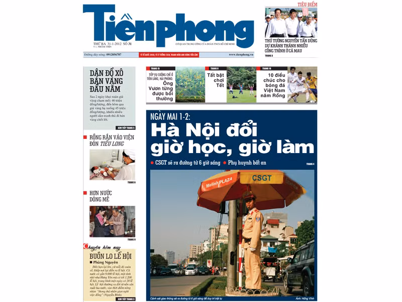 Thông tin chú ý trên Tiền Phong số 30