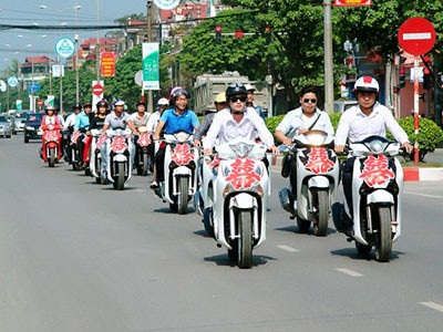 'Phi đội' Honda SH rước dâu ở Thái Nguyên