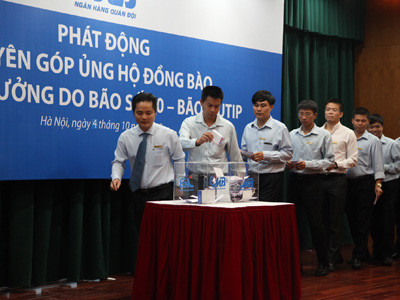 MB phát động ủng hộ đồng bào miền Trung