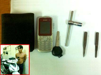 Dân giúp đặc nhiệm bắt kẻ phá khóa trộm xe