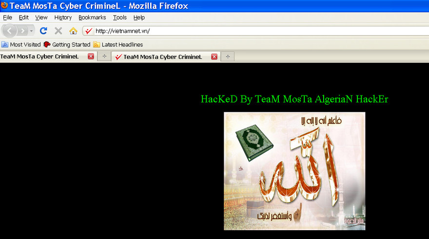 Báo điện tử VietNamNet bị tin tặc tấn công