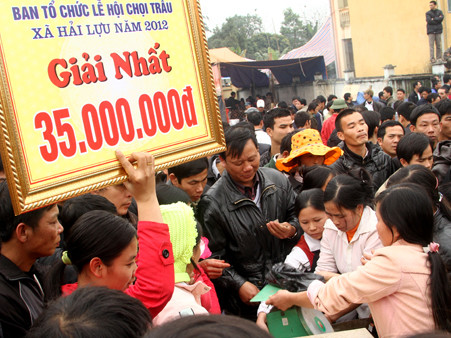 Thịt trâu chọi đắt hơn tôm tươi