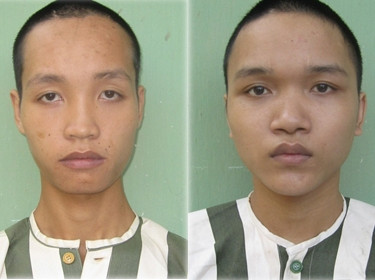 Hai đối tượng Tuấn, Tú tại cơ quan CSĐT