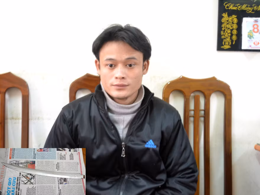 Đối tượng Nguyễn Văn Trường và hung khí gây án