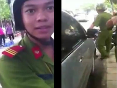 Xôn xao dư luận clip tài xế cãi lý với CSGT