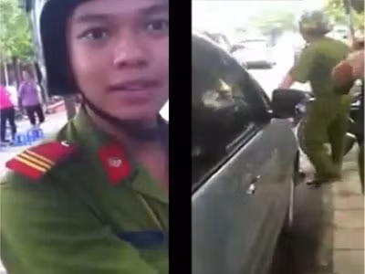 Xôn xao dư luận clip tài xế cãi lý với CSGT