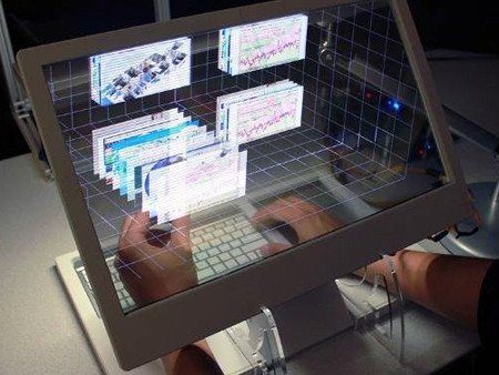 Màn hình 3D trong suốt trình làng