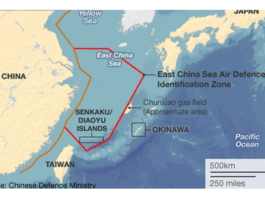 Vùng nhận dạng phòng không do Trung Quốc thiết lập có hiệu lực từ ngày 23/11/2013