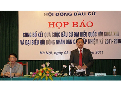 Công bố kết quả bầu cử đại biểu Quốc hội khóa XIII