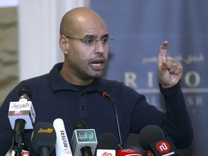 Con trai của Gaddafi lại xuất hiện trên truyền hình