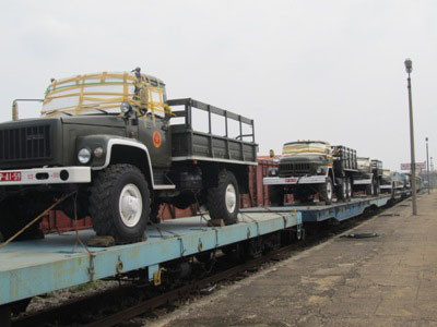 Đoàn xe tiêu binh ra Quảng Bình phục vụ tang lễ Đại tướng