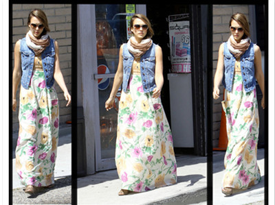 Jessica Alba mê mẩn váy maxi