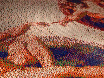 Ghép tranh từ 12.000 khối rubik