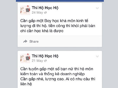 Bùng nổ học hộ, thi hộ và... ốm hộ