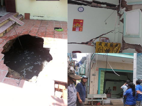 Hố tử thần xé toạc nhà dân