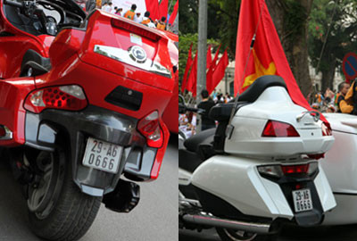 Hà Nội: Lại có hai môtô phân khối lớn cùng biển số