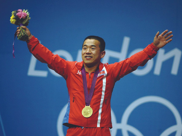 Om Yun-Chol nói bí quyết để anh đoạt tấm HCV Olympic là từ những lời động viên của lãnh đạo Kim Jong Un Ảnh: Getty Images