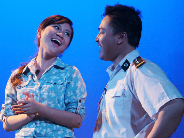 Cảnh trong vở “Tội ác quyền lực” Ảnh: Thanh Tùng