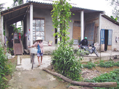 Ngôi nhà bà Huê từng xuất hiện trong phóng sự về “đời thực” của “Lượm” Ảnh: N.V