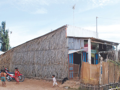 Ngôi nhà cô Thạch Thị Mỹ Hướng- nạn nhân bị cưỡng bức trong đường dây đẻ thuê tại Thái Lan