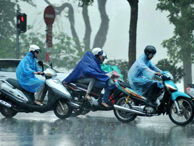 Gió mùa gây mưa dông diện rộng