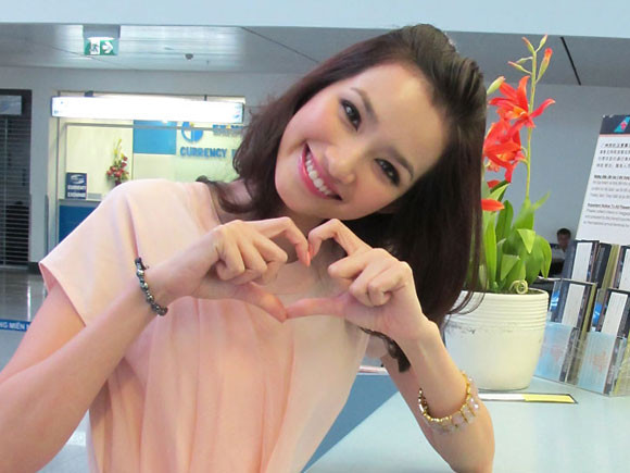 Trúc Diễm đã có mặt tại cuộc thi Hoa hậu Quốc tế