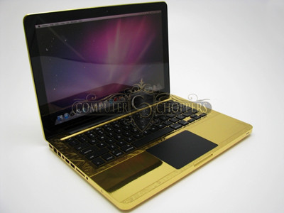 Laptop dát vàng 24 carat và kim cương