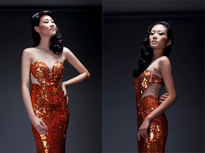 Thí sinh Top Model 'lột xác' đầy sexy với đầm dạ hội